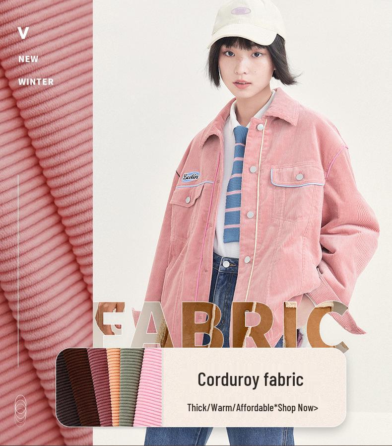 European Cotton Velvet & Stretch Knit Corduroy: 8-Wale Microfiber Stripe Fabric