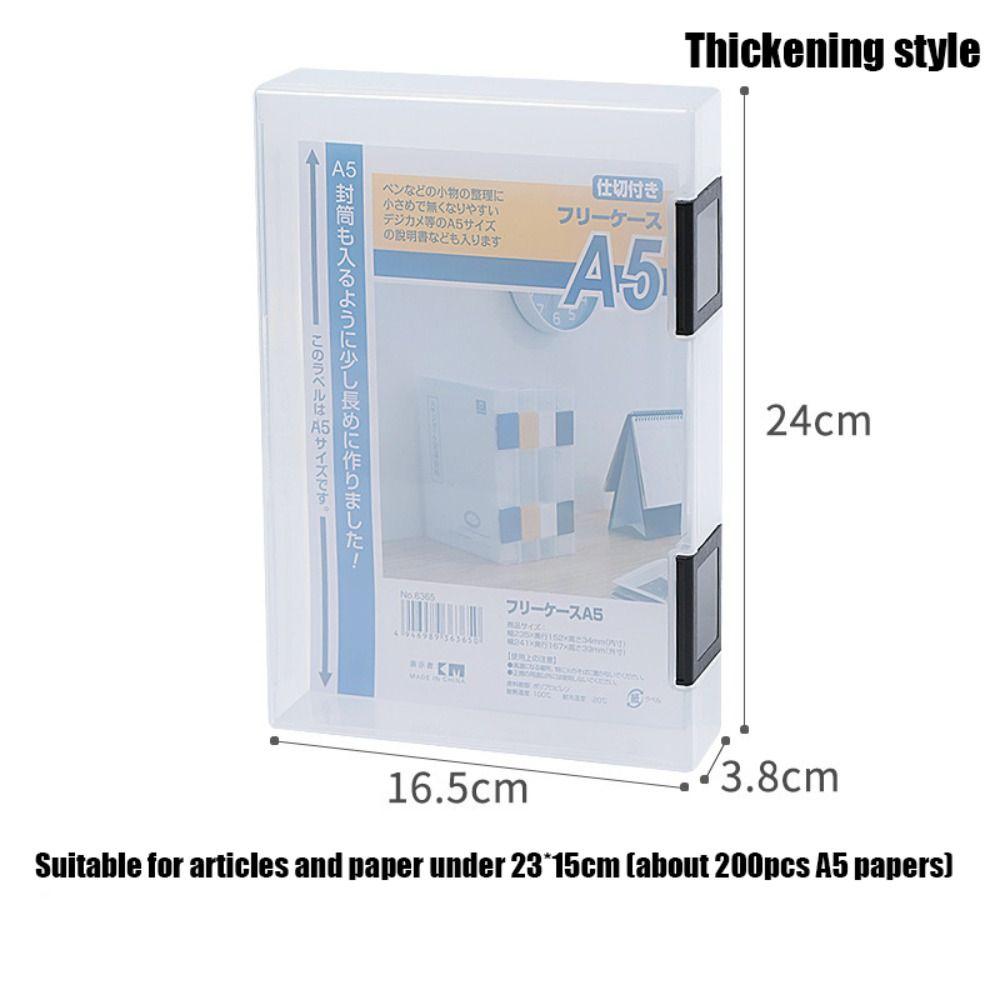 Durable a5 Organize The Box Transparent a4 File Storage Box A4 File Box  Test Paper Classification