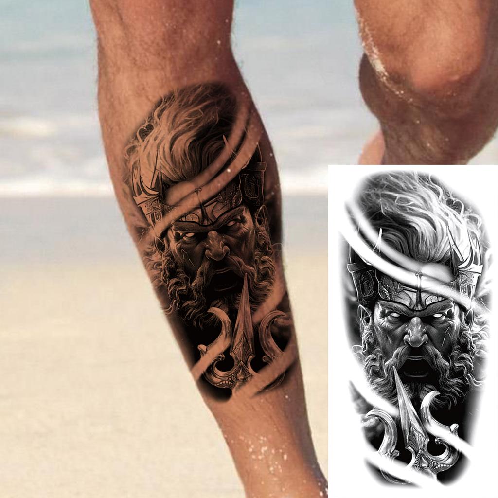 1 Sheet Wolf Lion Astronaut Temporary Tattoos For Men Women Adults Fake Tattoo Sticker Planet Galaxy Universe Outer Space