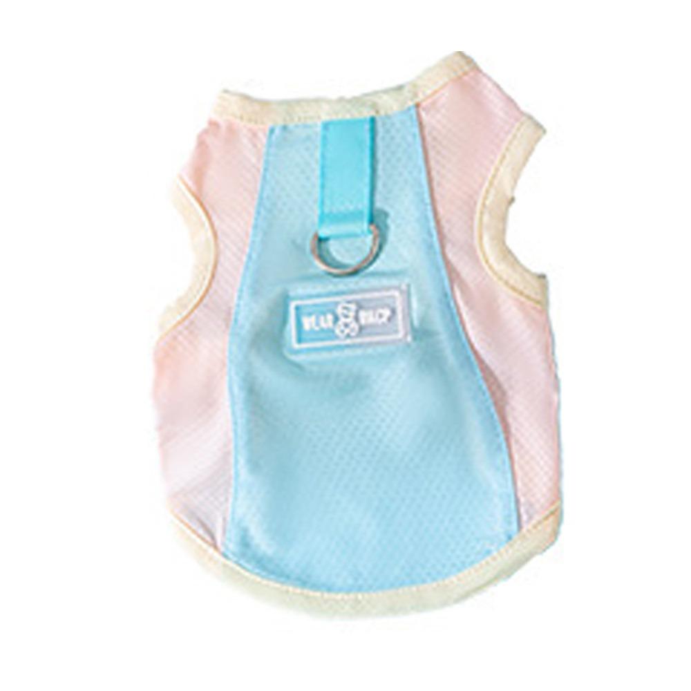 

Сетчатый жилет для собаки конфетного цвета с маленькой бабочкой, одежда для домашнего питомца, тяговый жилет для питомца, весна-лето XS