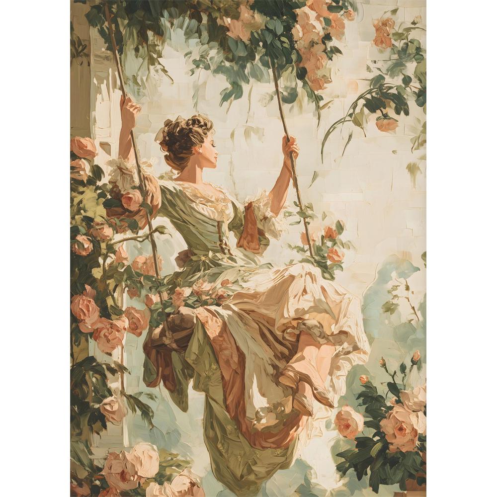 5D Diy Diamond Painting Cross Stitch Embroidery Classic French Manor NobleWoman Full Round Drill Home Decor Wall Art Gift