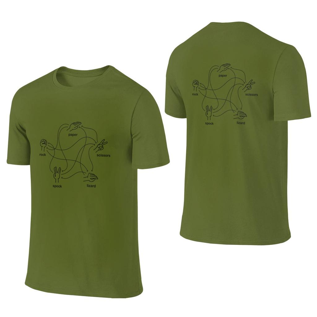 Rock Paper Scissors Lizard Spock Soft And Glutinous Reversible Tshirt Simple Casual Suitable For All Seasons Tee