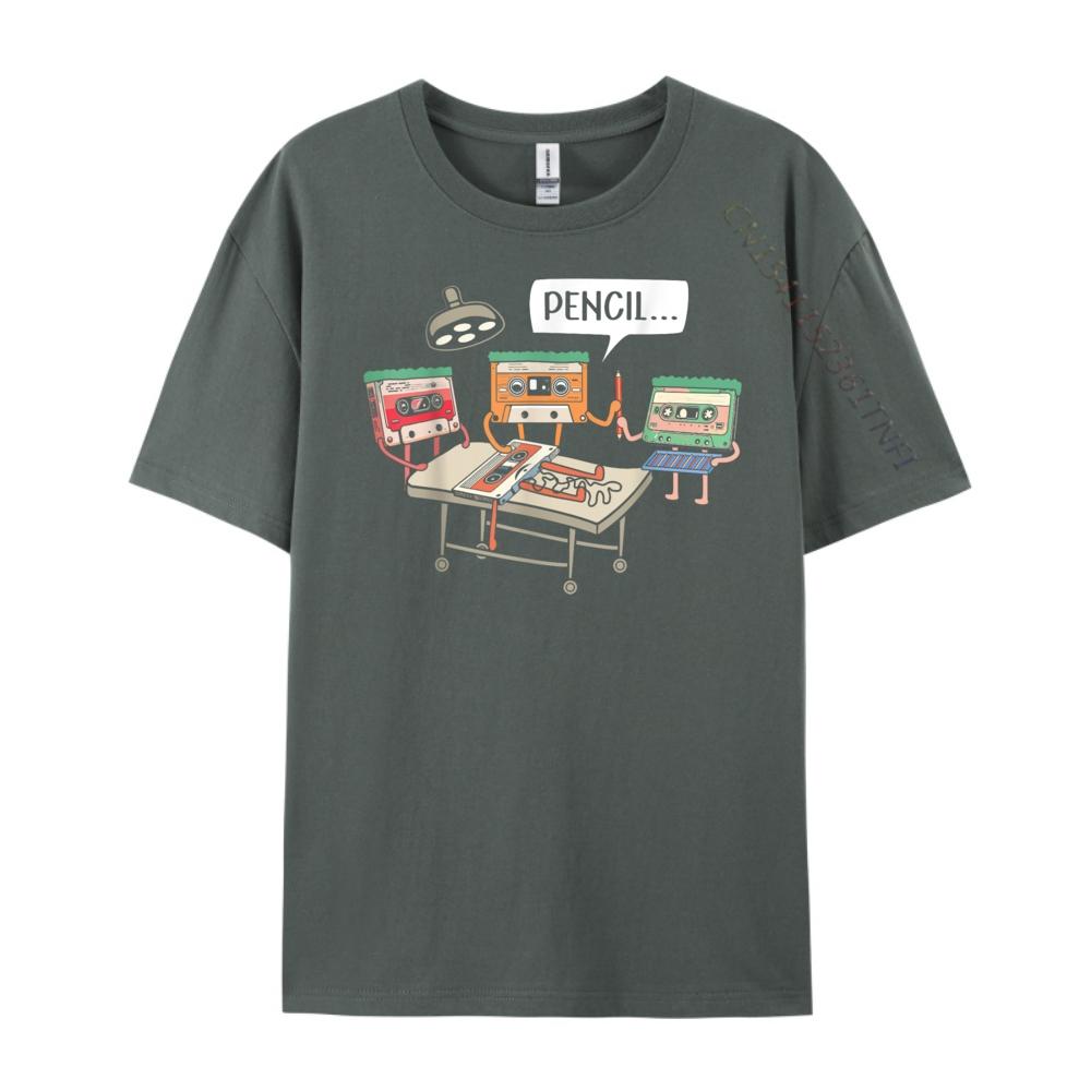 Vintage Cassette Tape 80s Music Lover Funny T Shirts Men Mens Clothing 2025 Outdoor Streetwear Short Sleeve