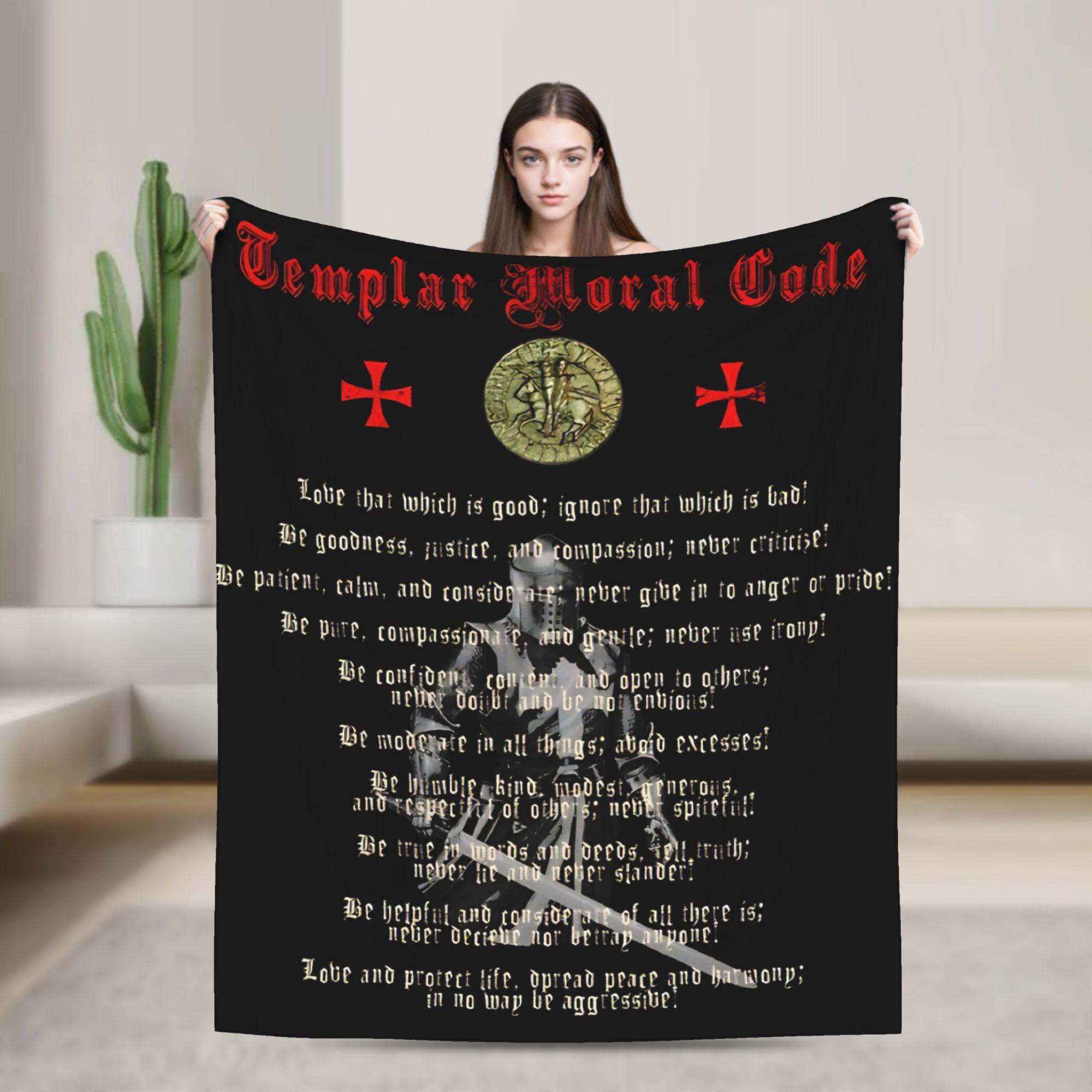

Soft Blanket Knights Templar Armor Helmet Emblem Throw Blanket Flannel Bedspread For Couch Chair Sofa Bed Sofa Bed Cover 75x100cm (30x40inch)