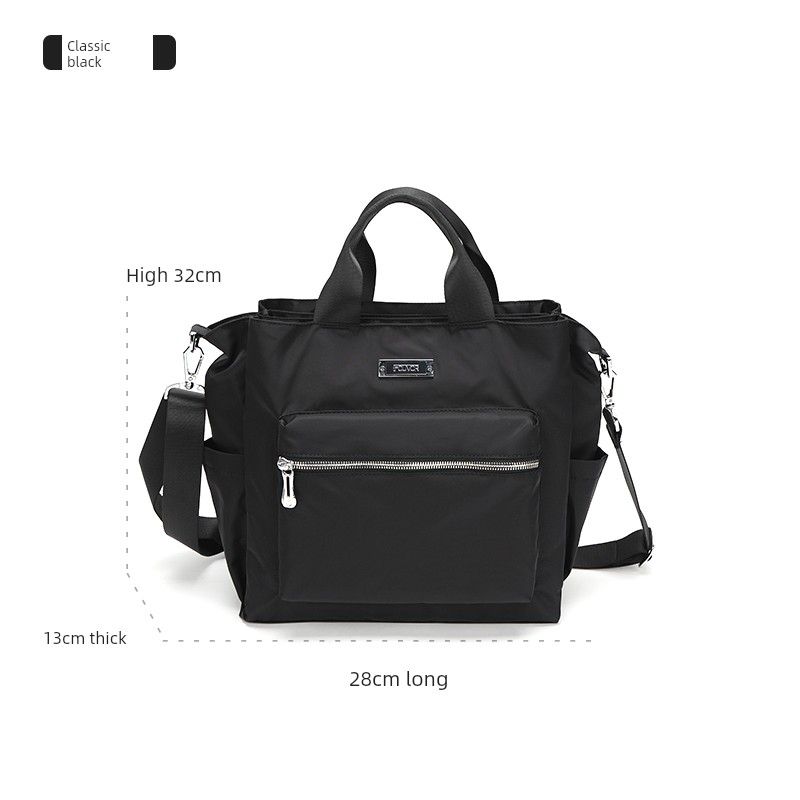 

Модная рабочая одежда из ткани Оксфорд, на плечо, женская сумка Classic black [rainproof/13 inch/Ten pocket]]