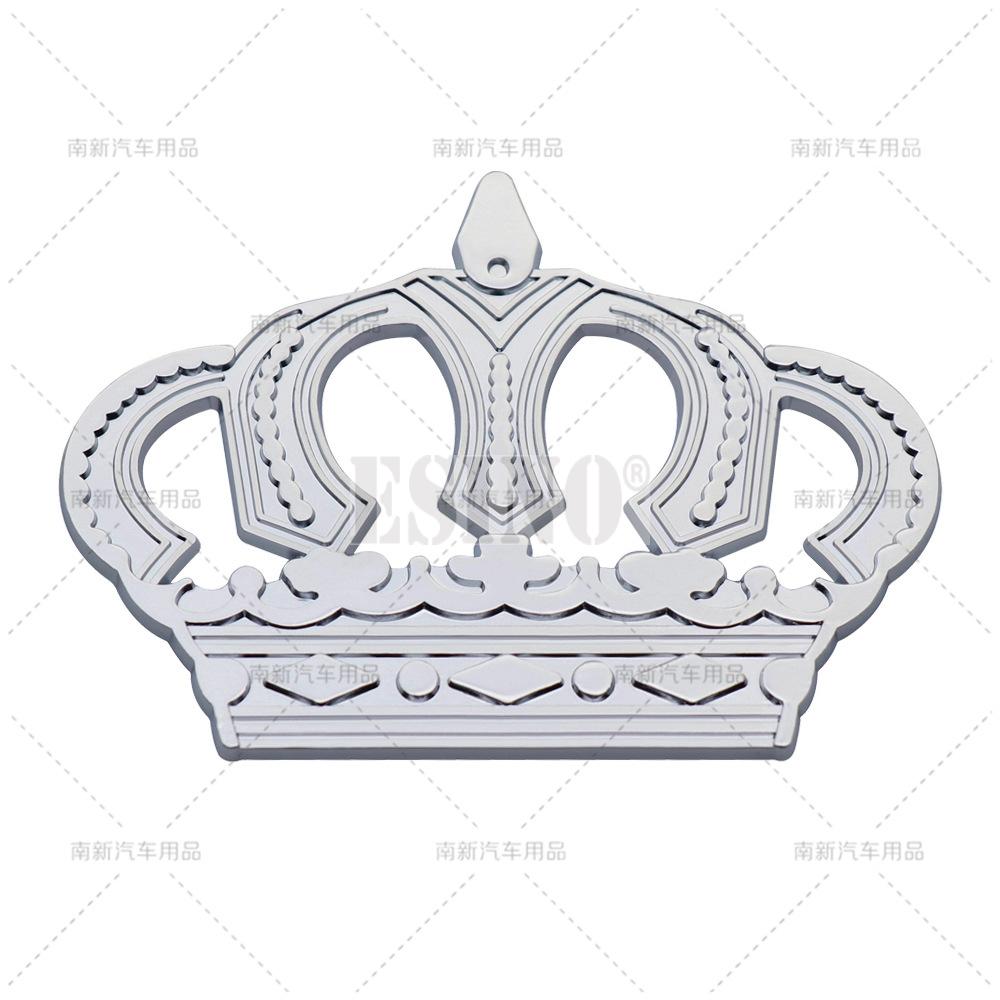 Car Styling 3D Crown Decorative Metal Alloy RearTrunk Fender Adhesive Badge Body Tailgate Displaceme Emblem