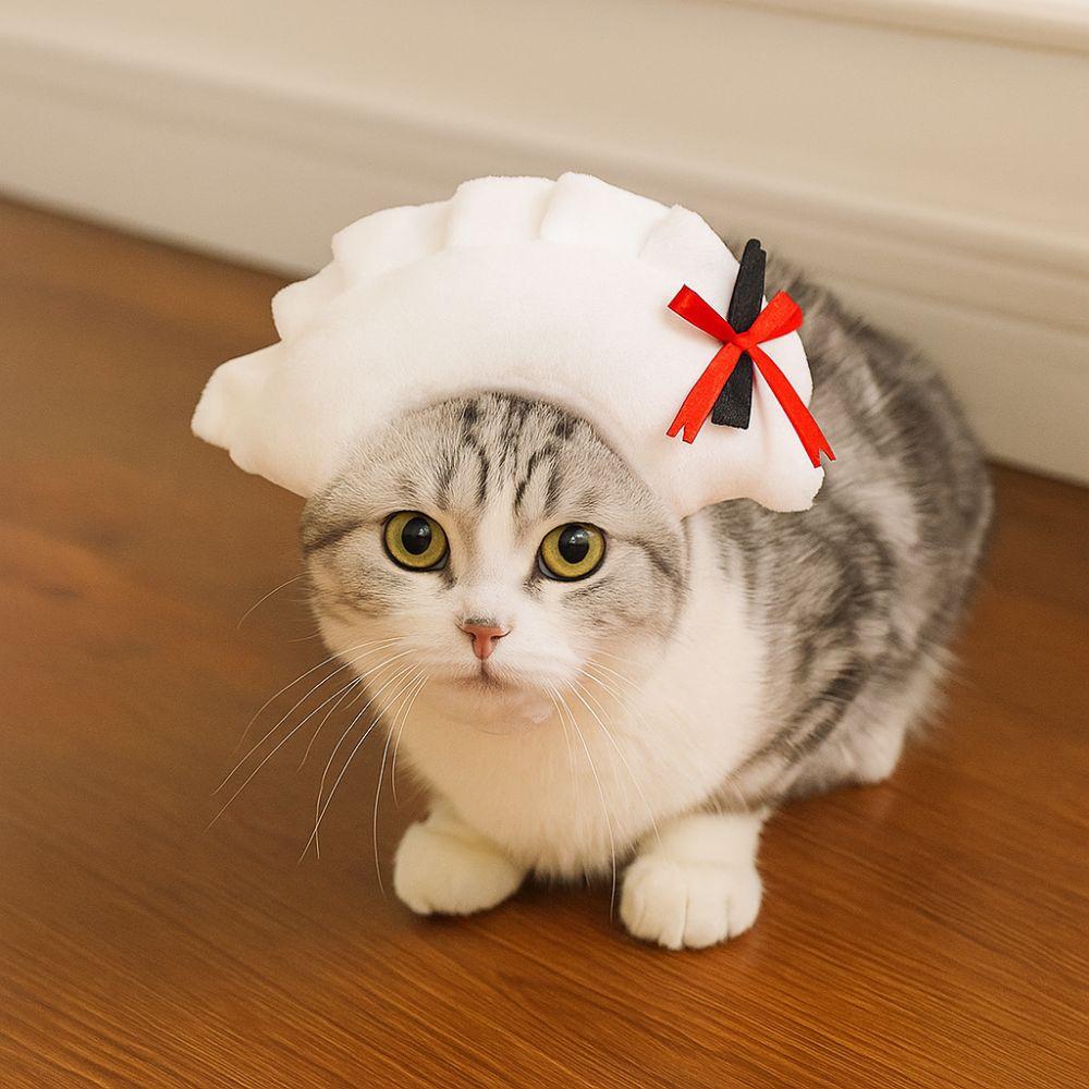 Adjustable Cat Head Covers Cartoon Puppy Dress Up Funny Pet Dumpling Hat  Photography Shoots