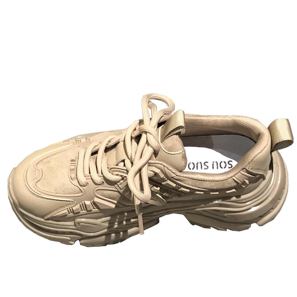 Leder Dad Schuhe Damen Winter Neu Dicksohlige Erhöhte Plus Samt Europäische Station Lässige Sportschuhe