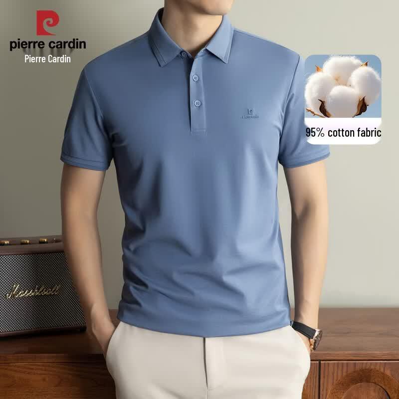 Pierre Cardin Men s Cotton-Spandex Solid Polo T-Shirt 185