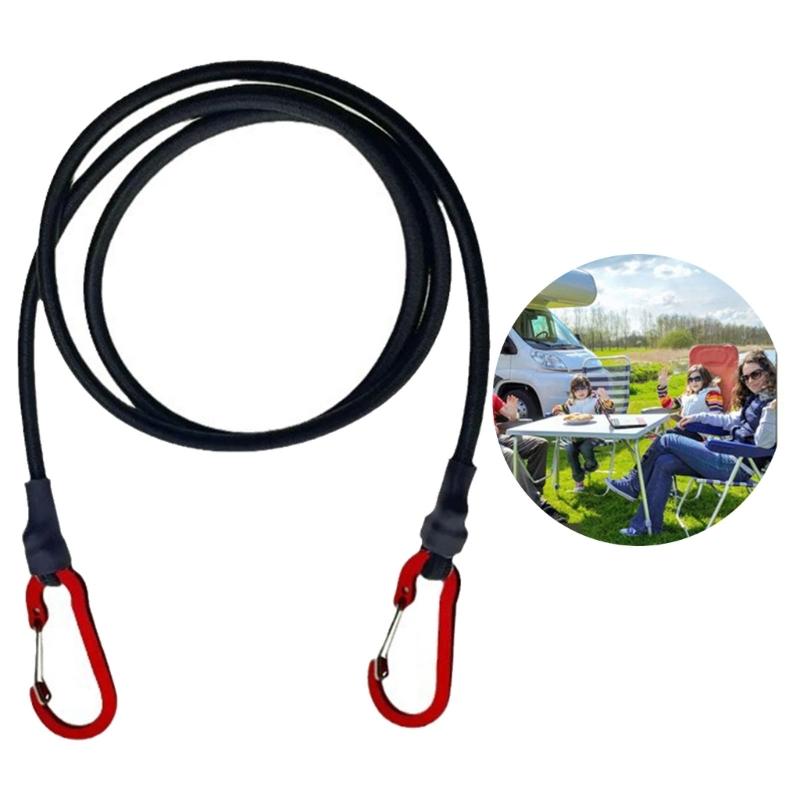 Spanngurt mit Karabinerhaken Bungee Cord Gummispanner Expander Bindegurt Gepäckgurt mit Karabinerhaken