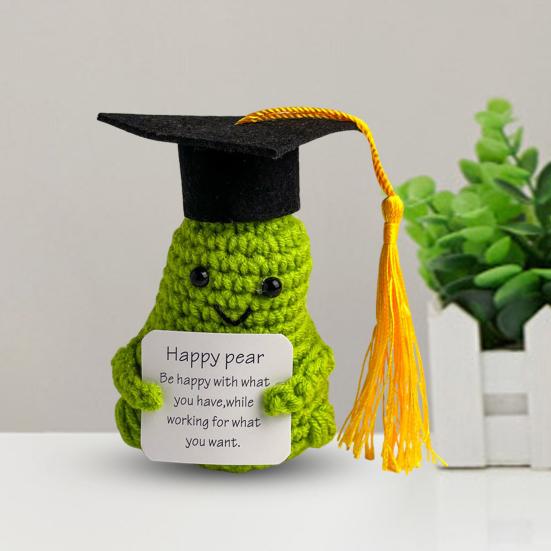 

Позитивная вязаная крючком выпускная лягушка-груша с ободряющей карточкой, эмоциональная поддержка, вязание ручной работы, фруктовая игрушка-животное, кукла для детей, взрослых, пара, подарок