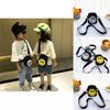 Fashionable Kids Smiley Face Crossbody Bag Chic Durable Canvas Small Backpack For Children