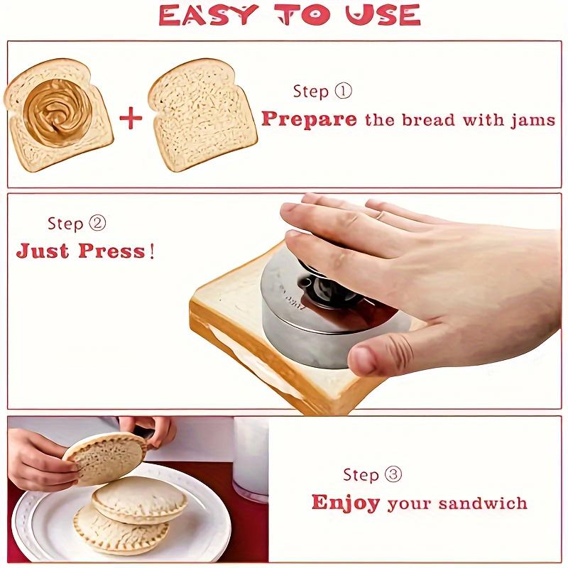 Taglia e Sigilla Sandwich in Acciaio Inossidabile - Durevole, Versatile, Multifunzionale per Colazione e Cottura - Gadget da Cucina Essenziale