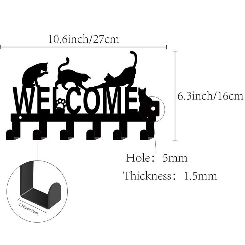 HOME Metall Wandhaken mit Buchstaben - Kreativer Eisenkunst Schlüssel- und Handtuchhalter