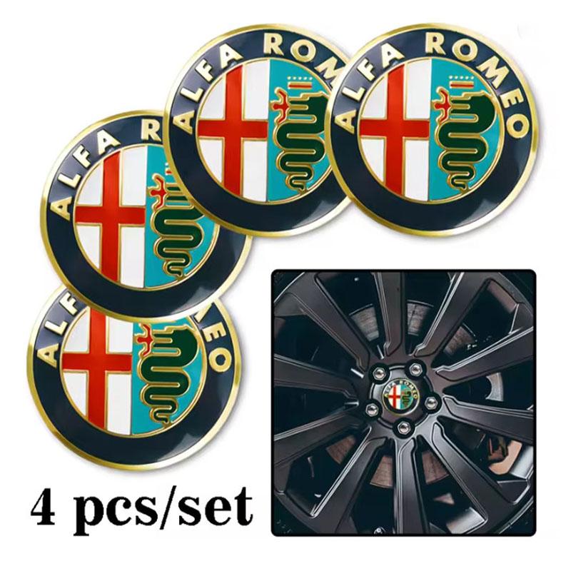 

Car Tyre Wheel Center Hubcap Badge protect sticker For Alfa Romeo STELVIO Giulia 159 Giulietta 147 Mito 156 MTO Car Accessories