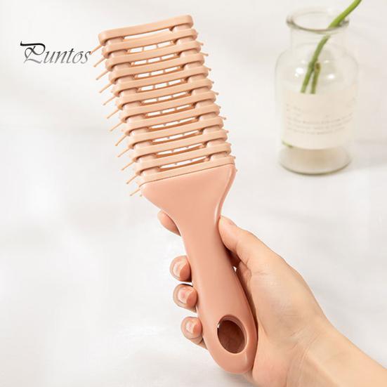 Curly Hair Brush for Women, Scalp Massage Vented Paddle Anti-static Brush, Detangling Styling with Ergonomic Handle Portable