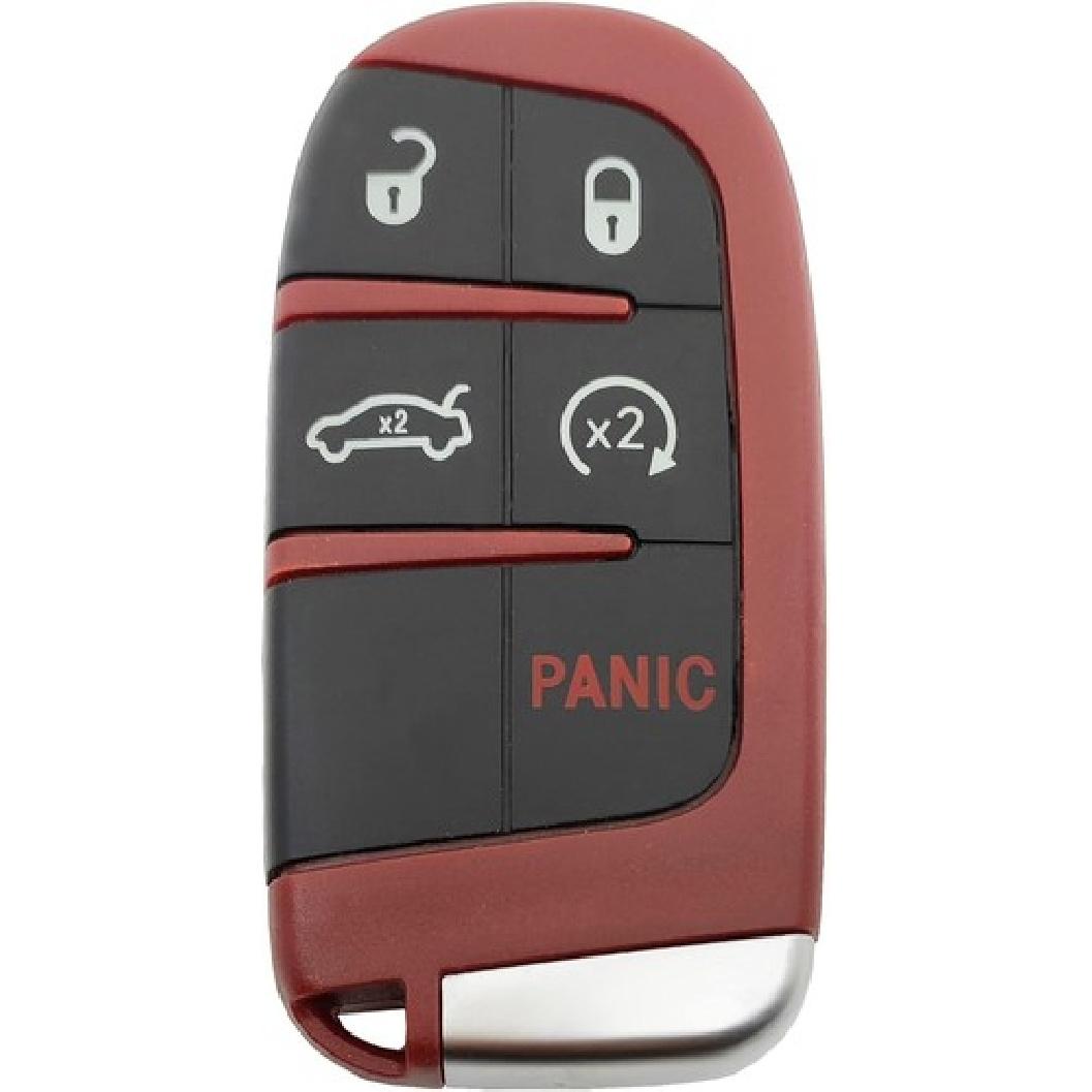 5 Button Replacement Key Fob Cover fit for Key Fob Chrysler Silicone Cover Red