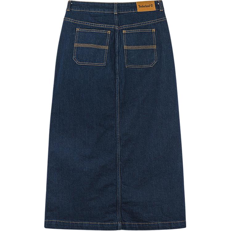 Timberland Casual Comfortable Soft Denim Maxi Skirt Women Skirts Indigo A6XXA-B71