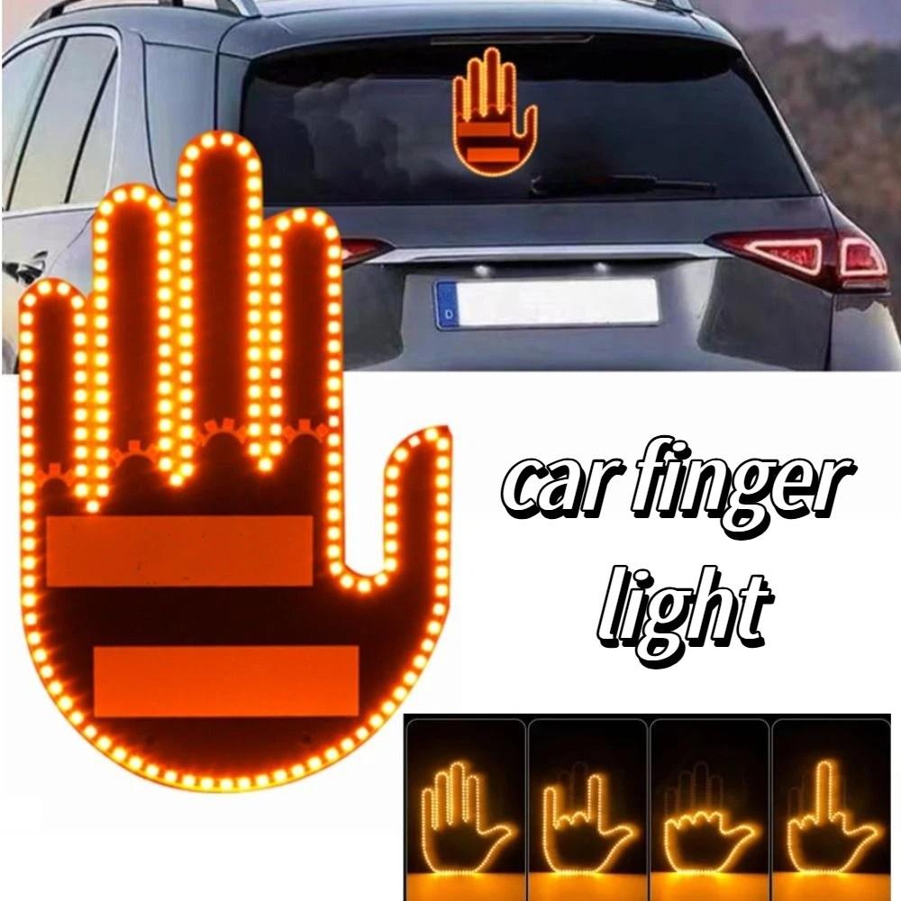 Remote Control Hand Lamp Funny Finger Car Decoration Panel Luminous Panel Car Accessories