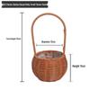 Pastoral Hand-Woven Rattan Willow Flower Basket Souvenir