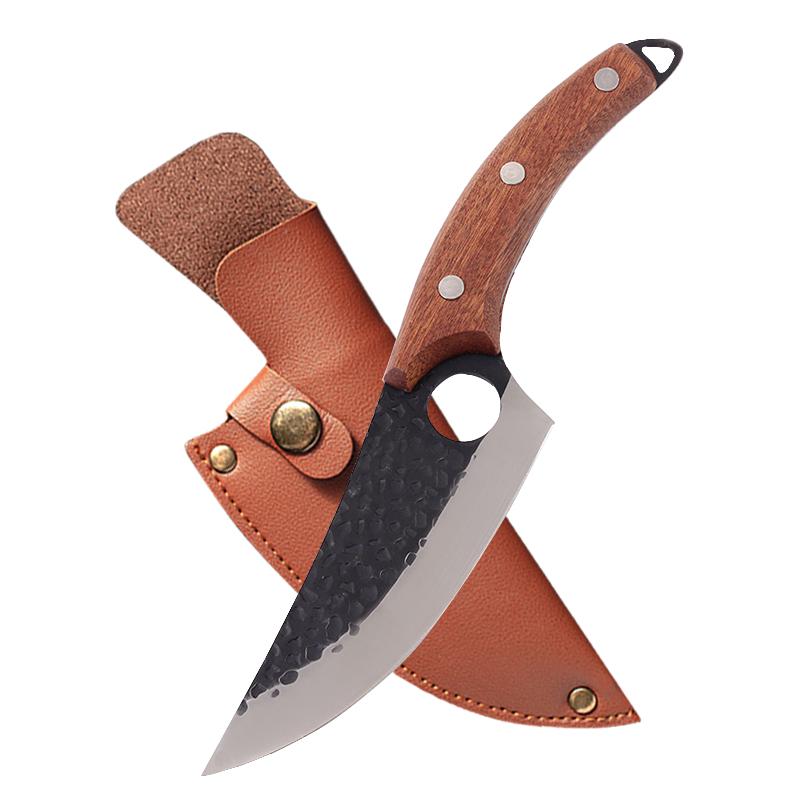 

Нож шеф-повара из высокоуглеродистой стали ручной ковки Нож для обвалки Нож для филе Нож для мяса Кольцо Нож для мясника D