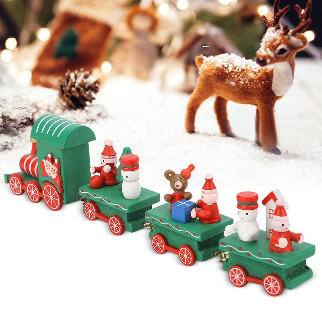 Cute Christmas   Rail Car Compartment Toy Christmas Decoration Ornament Children Gift Red