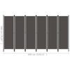 6 Piece Room Divider Anthracite 300 X 180 Cm