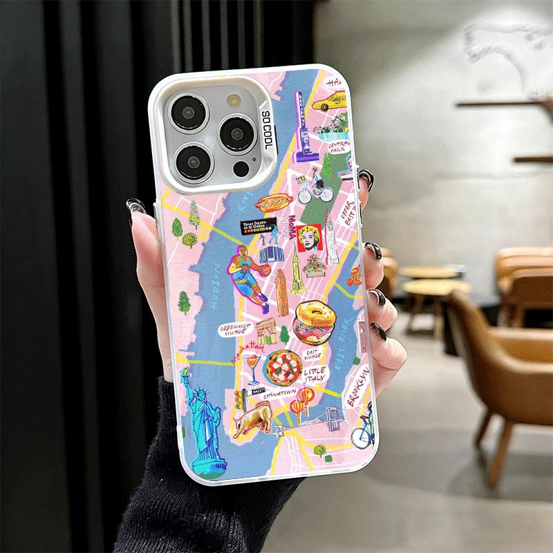 NYC New York City Soft Phone Case for iPhone 15 16 17 Pro Max 17Air 16E 14 Plus 13 12 Mini Shockproof Cover Back Shell