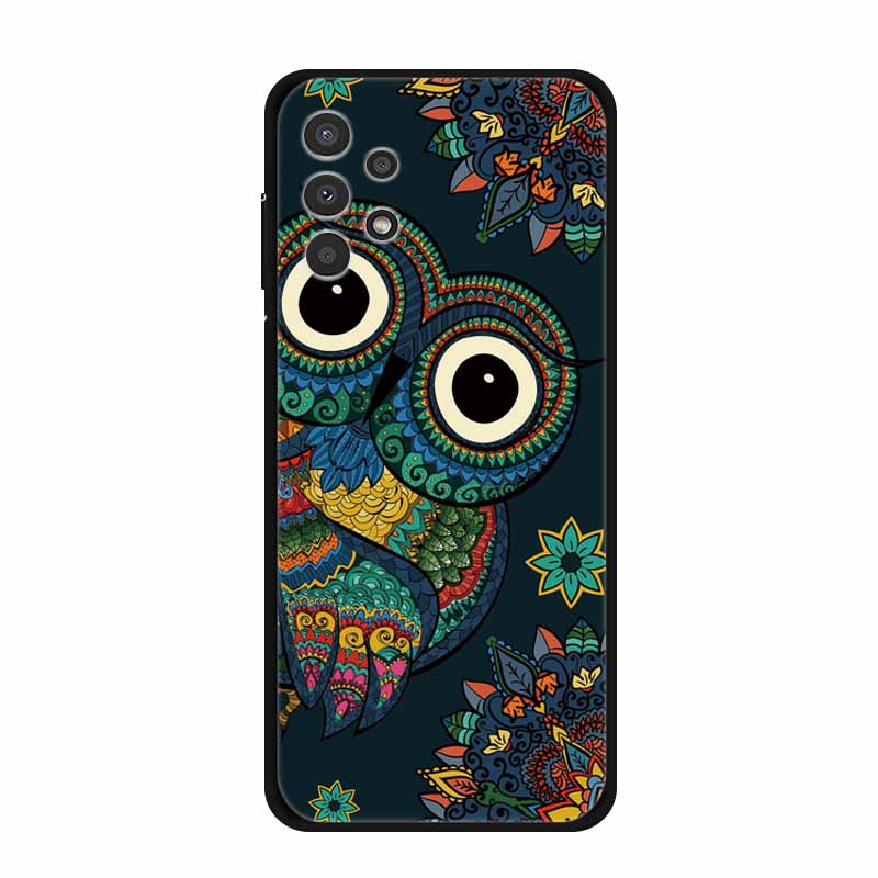 For Samsung Galaxy A73 Case A53 A33 5G A23 Soft Bumper Black Silicone Back Cover for Samsung A53 5G Phone Cases Cartoon Coque