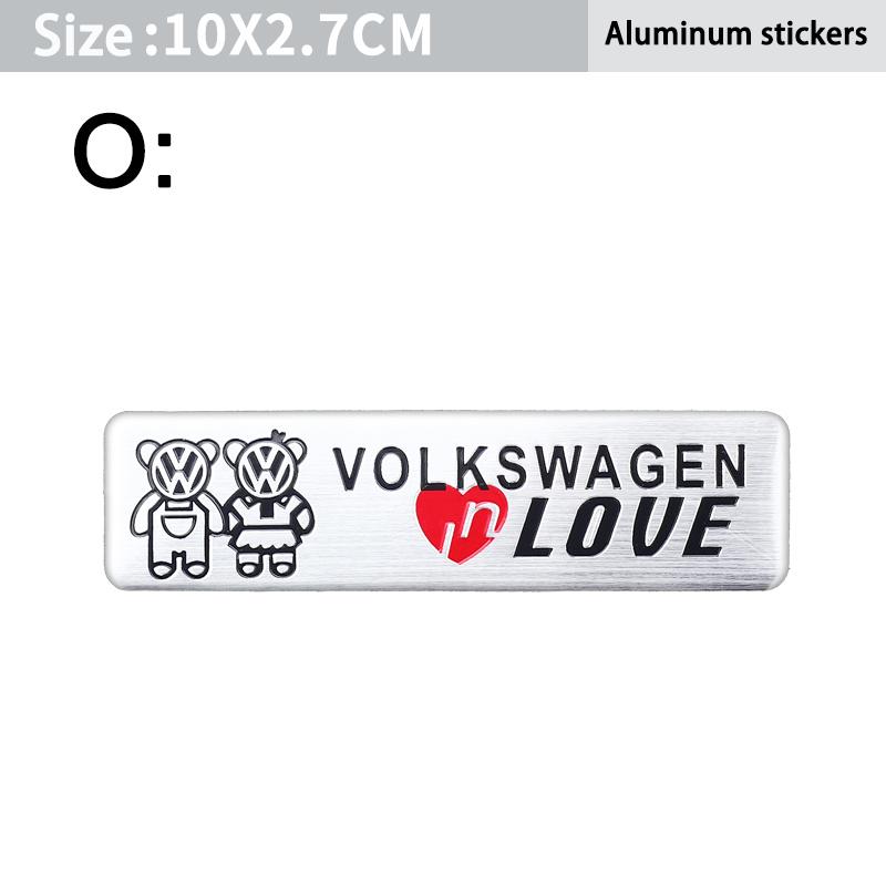 For VW Volkswagen Jetta MK5 Golf 1Pcs Car Styling Aluminum Alloy Badge Sticker For Volkswagen GTI R-Line R Polo Golf Passat Scir