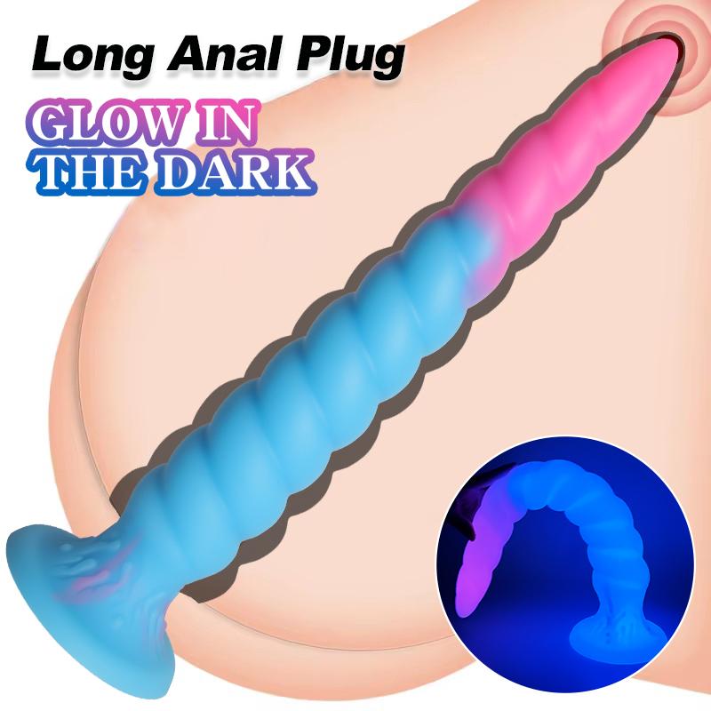 Super Long Huge Anal Plug Deeper Stimulation ButtPlug Dilator Ass Plug Vagina Massage Prostate G-spot Stimulator Adult Men Women Vaginal Sex Toy