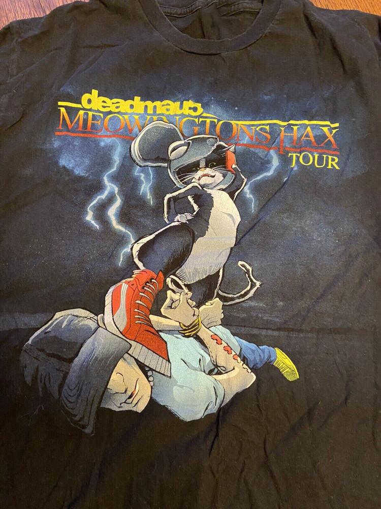 

Deadmau5 Meowingtons Hax Tour Trax Унисекс 100% Хлопковая Футболка UB225 M