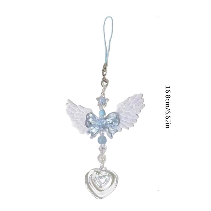 Cute Blue Angel Pendant Chain Accessory Customized Hangings Pendant Decoration for Mobile Phone Key Phone Lanyard Chain