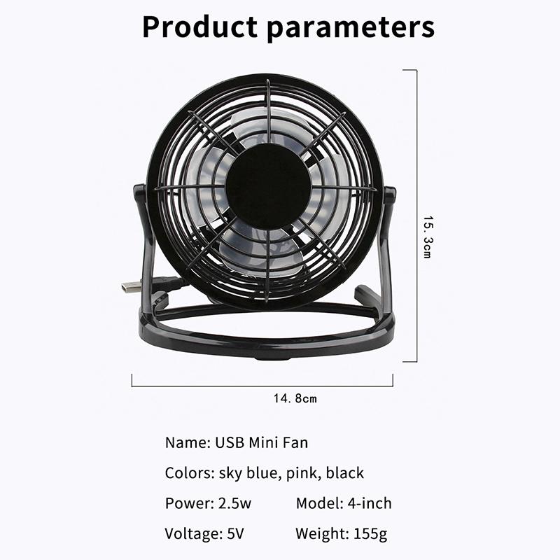 Rotatable 4 Inches Usb Desktop Mini Cooling Silent Fans For Office Laptop Computer Notebook Pc Summer Air Cooler