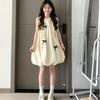 Small Sweet Sleeveless Bow First Love Bud Fairy Dress Summer Loose and Skinny Short Skirt