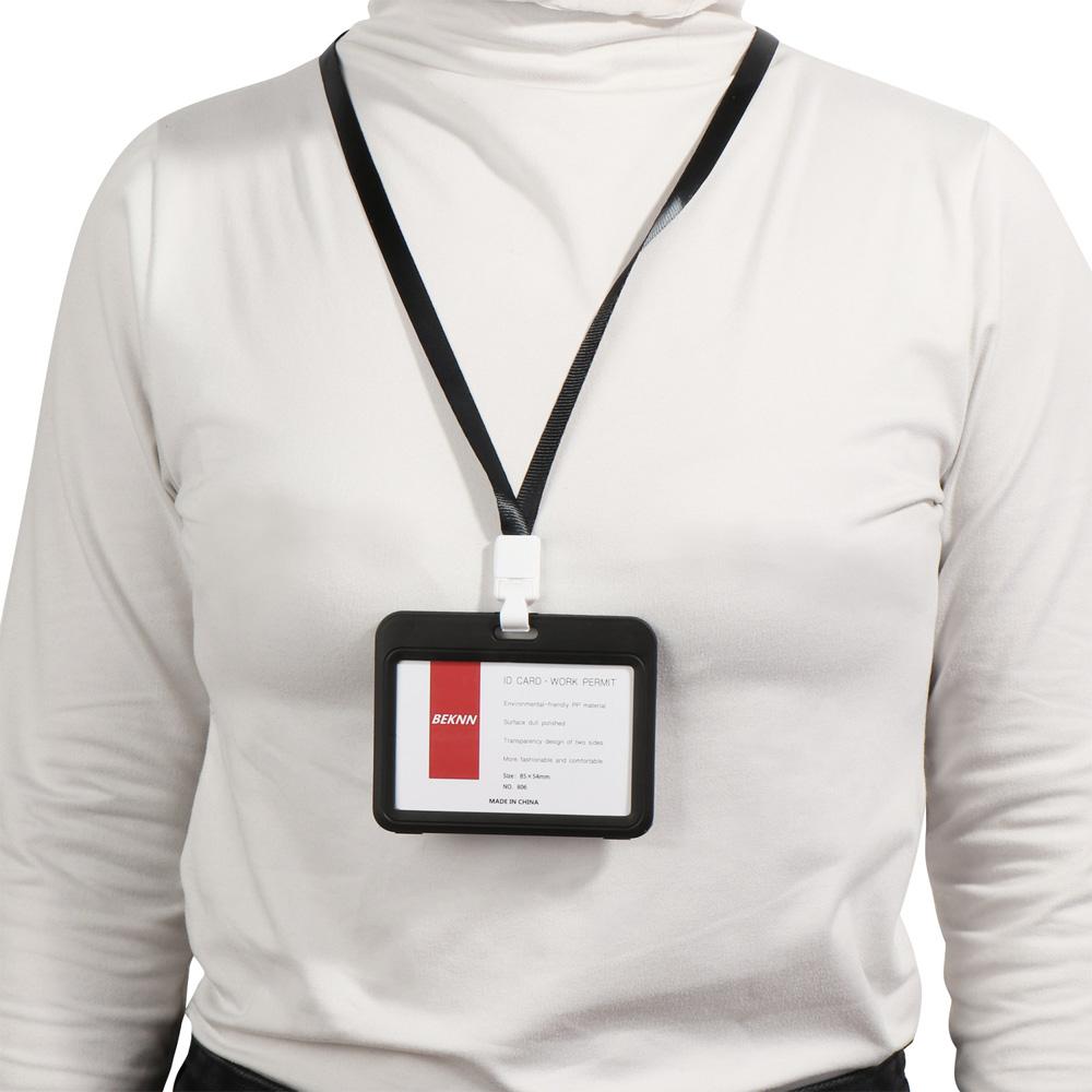 PVC Badge Holder Waterproof Card Protector Protective Sleeve ID Card Holder Vaccination Record Card