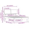 Bed Frame with Upholstered Headboard Light Grey 140 x 190 cm