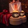 Mozalida Music Snow Moon Crystal Ambient Bedside LED USB Projection Stylish Wooden Home Wedding Graduation Soothing Projection Kimi wo Nosete Box,