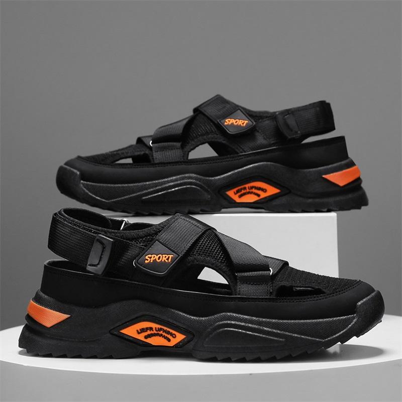 Fashion Hollow Men Sandals Summer Mens Casual Shoes Non-slip Platform Sneakers New Mesh Versatile Breathable Beach Sports Shoes
