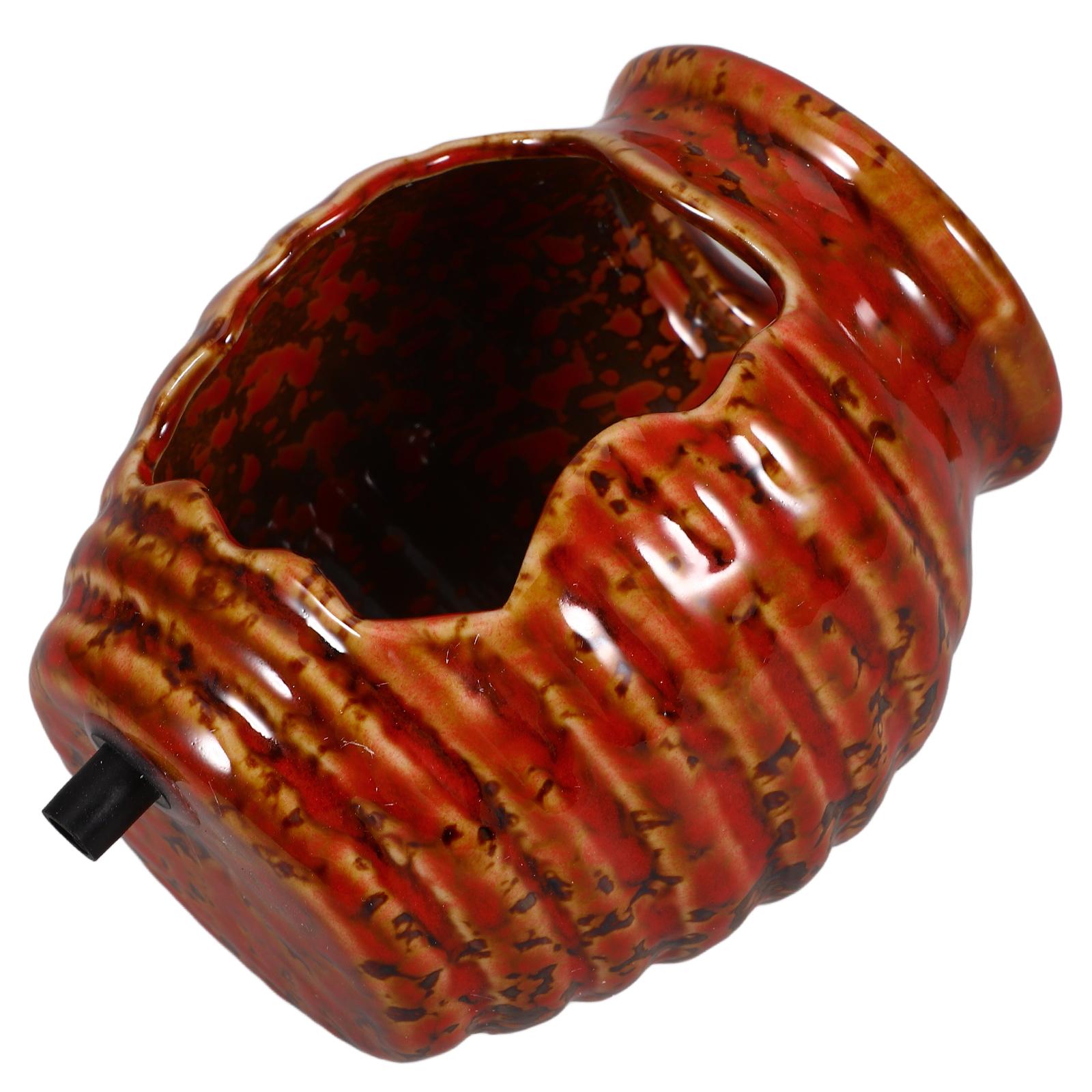 

Waterfall Jar Clay Pot Ecological Tank Vase Courtyard Fountain Decor Large Green Ceramics червоний