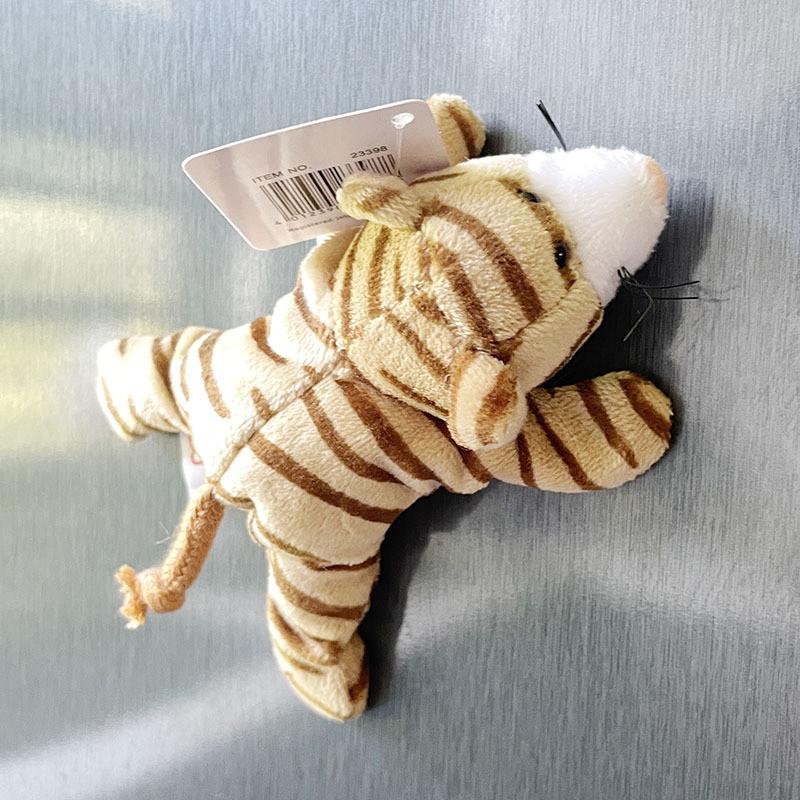 Cartoon Animal Tiger Cat Magnet Set For Refrigerator Decor With Soft Pp Cotton Filling