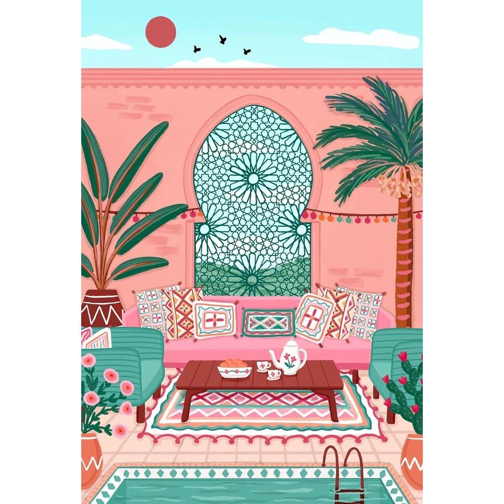 Nordisch Marokko Marrakesch Kappadokien India Gate Reise Stadt Poster Landschaft Leinwand Wandkunst für Wohnzimmer Heimdekoration