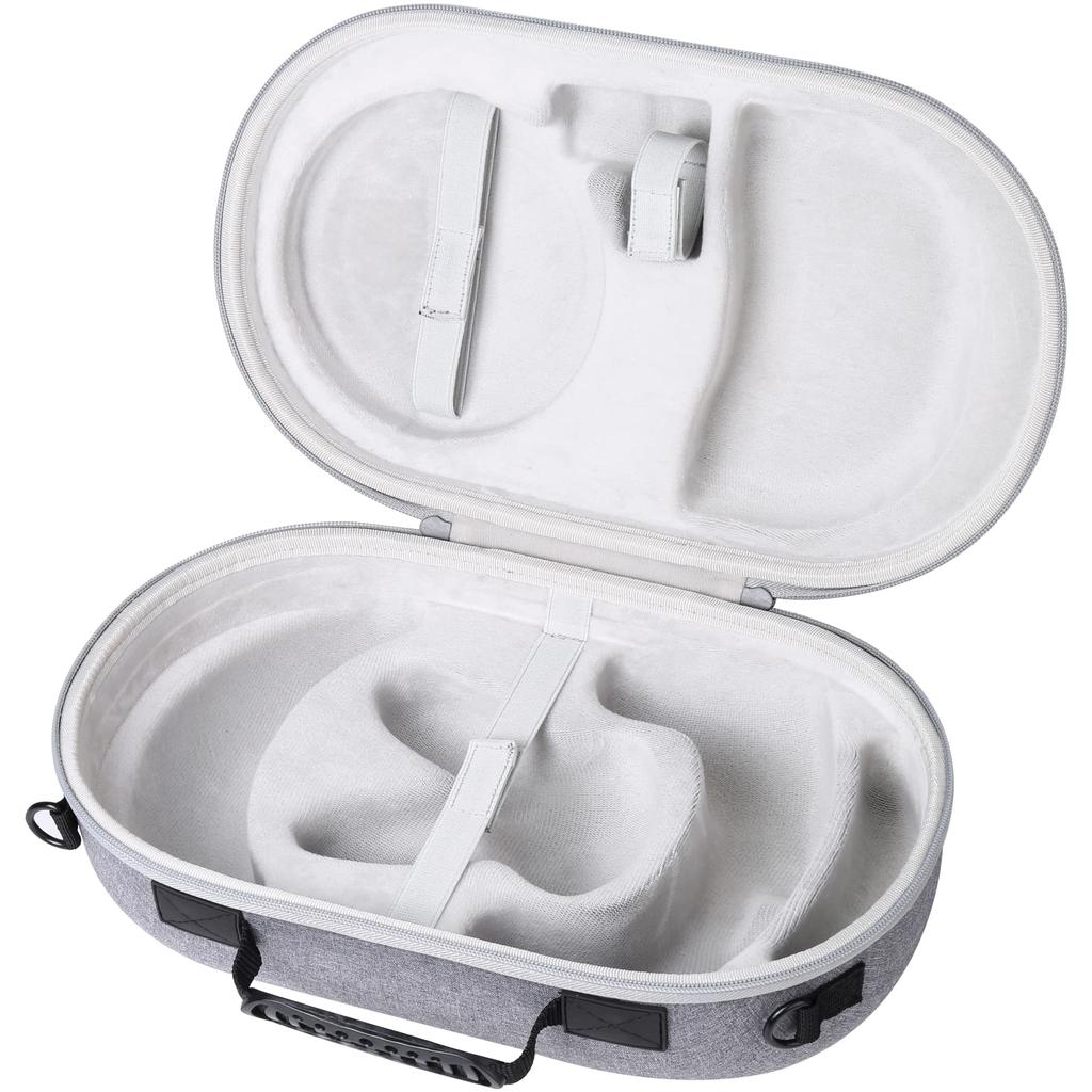 Aenllosi Compatible Storage Case for Meta Quest 3/Quest Pro VR Headsets, Scratch-Resistant and Impact-Resistant Ash White (Case Only)