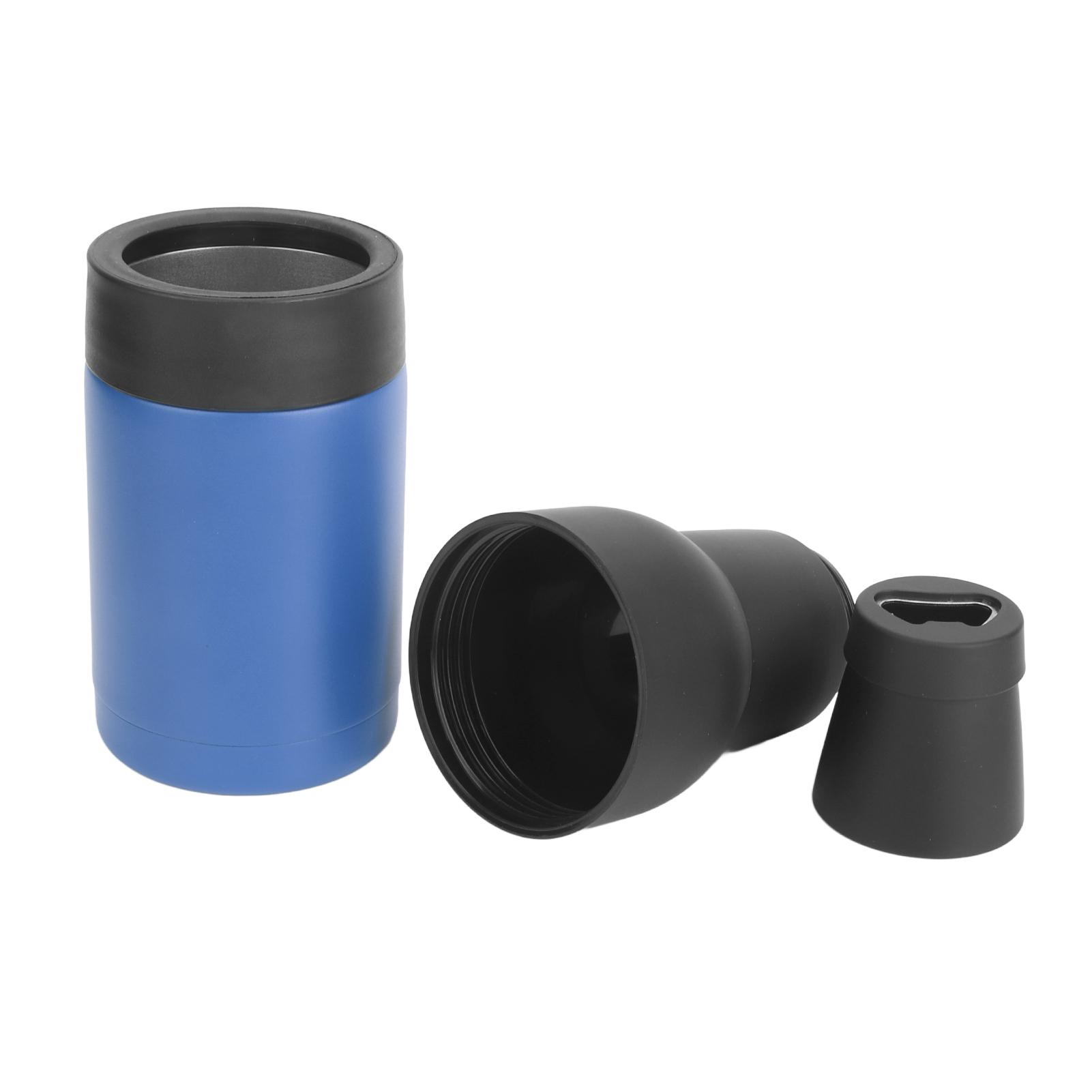 

Изоляторы для пивных бутылок Вакуумный Двухстенный Охладитель для пивных бутылок из нержавеющей стали с нескользящим дном Открывашка для бутылок для 300 до L синий