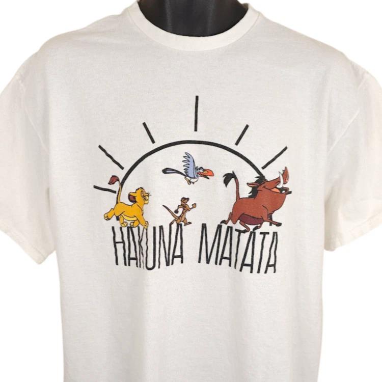Lion King T Shirt Mens Size XL White Hakuna Matata Disney Animated Film 3XL