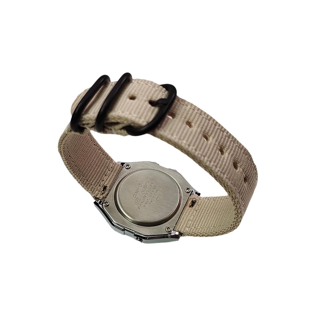 Casio Custom Collection Quartz Movement Nylon Strap Watch Men's Watches Gold Dial A158WEA-9(Watch5--Luma-07)