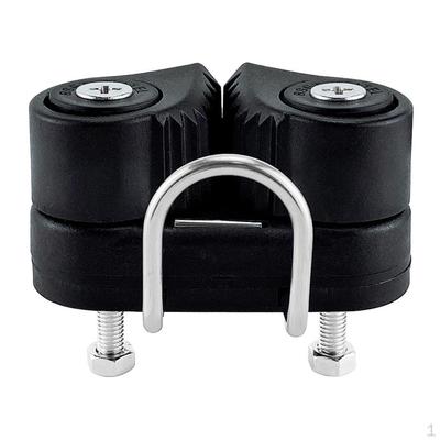 Černá hliníková 2řadá plachetnice Cam Cleat W/ vodící 12mm lano