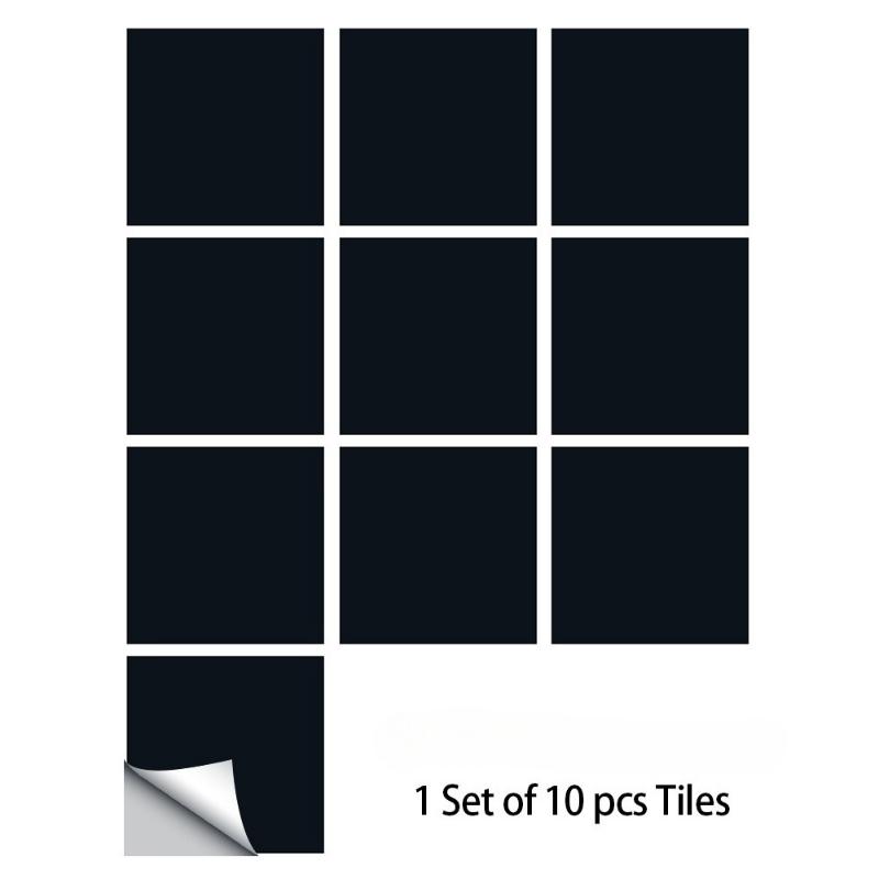 10pcs Set Morandi Solid Colors Self Adhesive Waterproof and Oil Resistant Wall Stickers for Kitchen and Bathroom Home Decoration