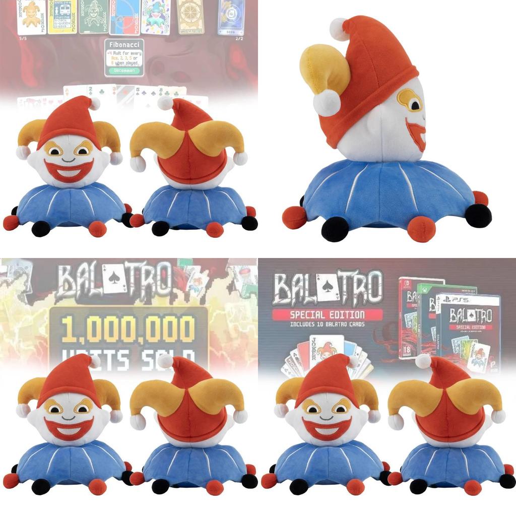 Adorable Balatro Jimbo Plush Soft Blue Clown Game Character Doll For Collectors
