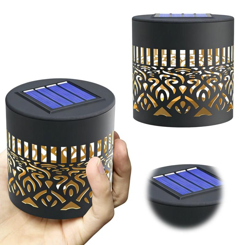 Outdoor Solar Iron Wall Lights LED Datura Flower Projection Sconce, Waterproof Garden Decorative Atmosphere Lamp for Party Patio Yard